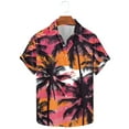 thumbnail image 6 of EWASWON Men's Graphic Short Sleeve Polo T-Shirt Tropical Beach Vacation Style - Breathable Cotton Blend, Casual Summer Shirts for Men,Multicolor,Size M, 6 of 6