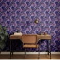 thumbnail image 3 of S4Sassy Removable Nature-Inspired Waterproof Wall Wrap, Textured Finish Wallcover, Modern Bold Roses Contact Paper For Walls, Cabinets, Dresser, Self Adhesive Vinyl Wallpaper Roll - Purple (25"X 120"), 3 of 8