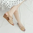 thumbnail image 5 of eczipvz Chaussures pour Femmes Sandales à Enfiler Confortables à Double Boucle Réglable, Transparent, 5 of 5