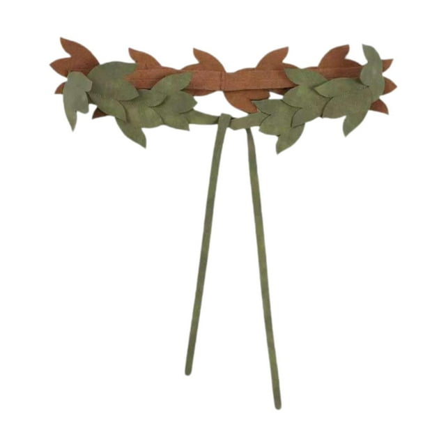 Cinturón de hojas de cuero de PU, accesorios de disfraz de estilo de hadas de bosques, cinturón Medieval verde