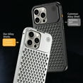 thumbnail image 5 of Nalacover Rugged Case for iPhone 15 Plus with Built-in Aroma Diffuser, Heat Dissipation Alloy Metal Phone Cover, Shockproof Anti-Scratches Lens Protection Case for iPhone 15 Plus, Black, 5 of 8