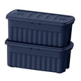 thumbnail image 2 of Rubbermaid Roughneck 50 Gallon Storage Container, 50 Gal - 2 Pack, Dark Indigo Metallic, 2 of 5