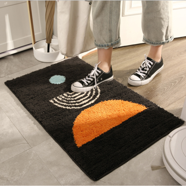 Alfombrilla absorbente antideslizante para baño y aseo gris oscuro 40x60cm