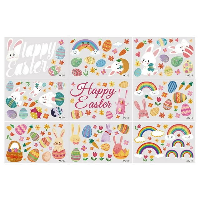 Modern Home Decor, Easter Window Clings Easter Window Sticker Easter Window Decals Easter Window Clings Stickers for Glass Decorations