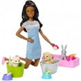 Barbie Play 'n Wash Pets Playset with Barbie Doll and 3 Color