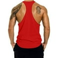 thumbnail image 3 of Men's Gym Tank Tops Y-Back Workout Soft Breathable Muscle Tee Athletic Workout Fitness Vest T-Shirts, 3 of 3