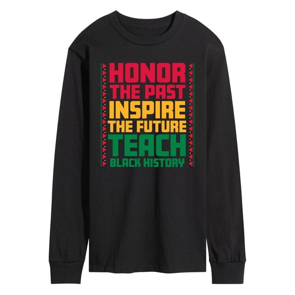Instant Message - Teach Black History Long Sleeve Graphic T-Shirt