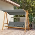 thumbnail image 2 of Outsunny 3 Seater Patio Swing Chair with Canopy Convertible Porch Swing Bed, 2 of 9
