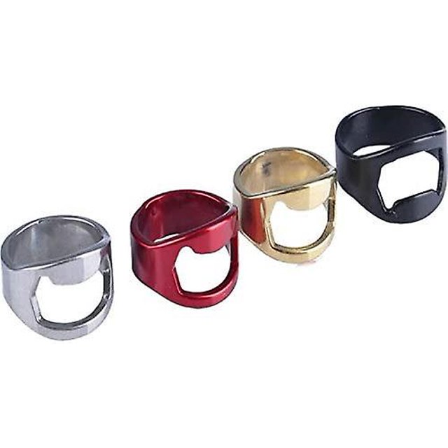 Juego de abridor de botellas CHAO acero inoxidable anilla 22 mm plata negro rojo oro