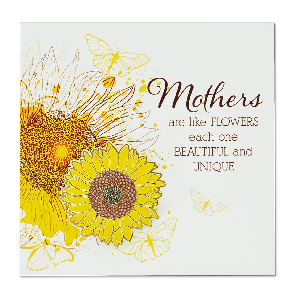 PinMart PinMart's Mother's Day Sunflower Enamel Flower Lapel Pin on