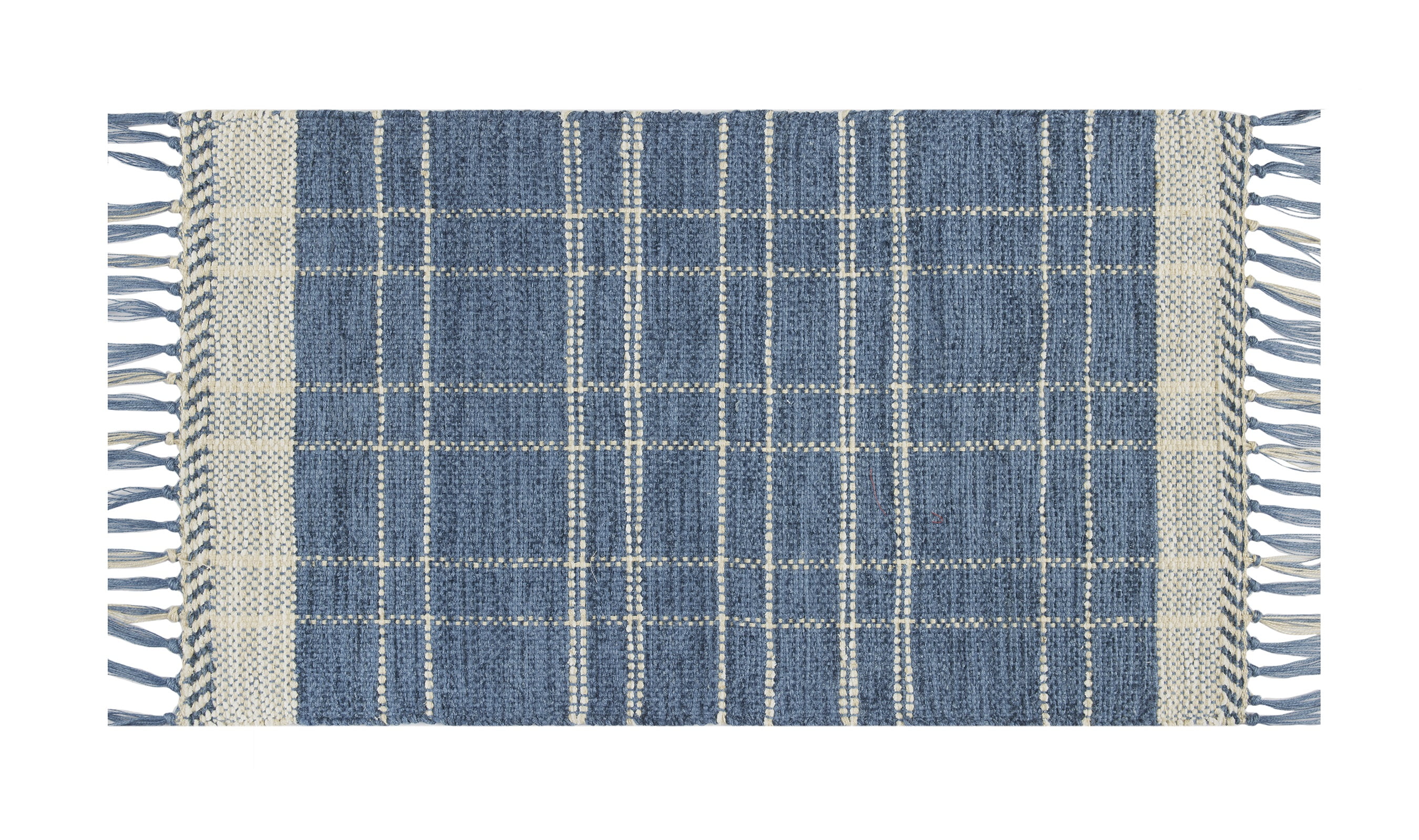 Better Homes and Garden, Blue Plaid Accent Rug, 24"X40"