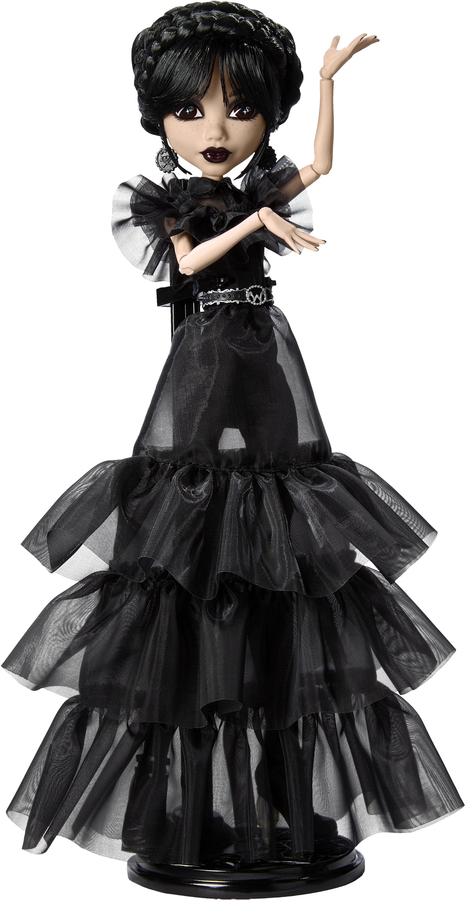 Monster High Wednesday Collectible Doll, RaveN Wednesday in Black Gown Inspired by Dance Scene