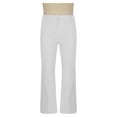 thumbnail image 6 of YUGYXL 70s Disco Pants for Men Bell Bottom Dress Pants Stylish Dancing Stage Performance Pants Flat Front Stretch Flared Pants White M, 6 of 8