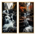 thumbnail image 2 of Designart "Cascades Dancing in the Waterfall II" Waterfall Framed Wall Art Set Of 2 - Grey Landscapes Framed Wall Art Set Of 2, 2 of 7