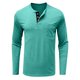 thumbnail image 5 of pstuiky camisas de manga larga para hombre, Camisa informal de cuello redondo para hombre, jersey de manga larga lisa con bolsillos y botones, deportiva Tops de hombre xxl, 5 of 8