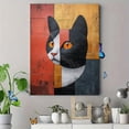thumbnail image 4 of Qisvanset 12x16 Inch Picasso Line Cat Canvas Wall Art, Minimalist Sketch Vintage Exhibition Home Art Decor, 4 of 8