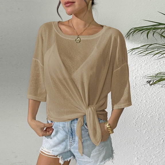 Women's Sheer Mesh Panel Layered Top - Feminine Stylish Casual & Date Night Wear