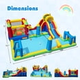thumbnail image 3 of Costway Inflatable Water Slide Bounce House with Climbing Wall, Splash Pool, 680W Blower, 3 of 10