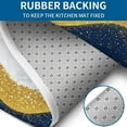 thumbnail image 4 of Blue White Gold Marble Pattern Bathroom Rugs Sets 3 Piece,Toilet Cover Set,Absorbent Non Slip Bathroom Mats Sets with U-Shaped Contour Rug Toilet Rug Set, 4 of 5