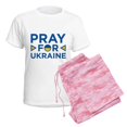 thumbnail image 6 of CafePress - Pray For Ukraine Women's Light Pajamas - Women's Short Sleeve Print T-Shirt and Pants Light Cotton Pajama Set, 6 of 7