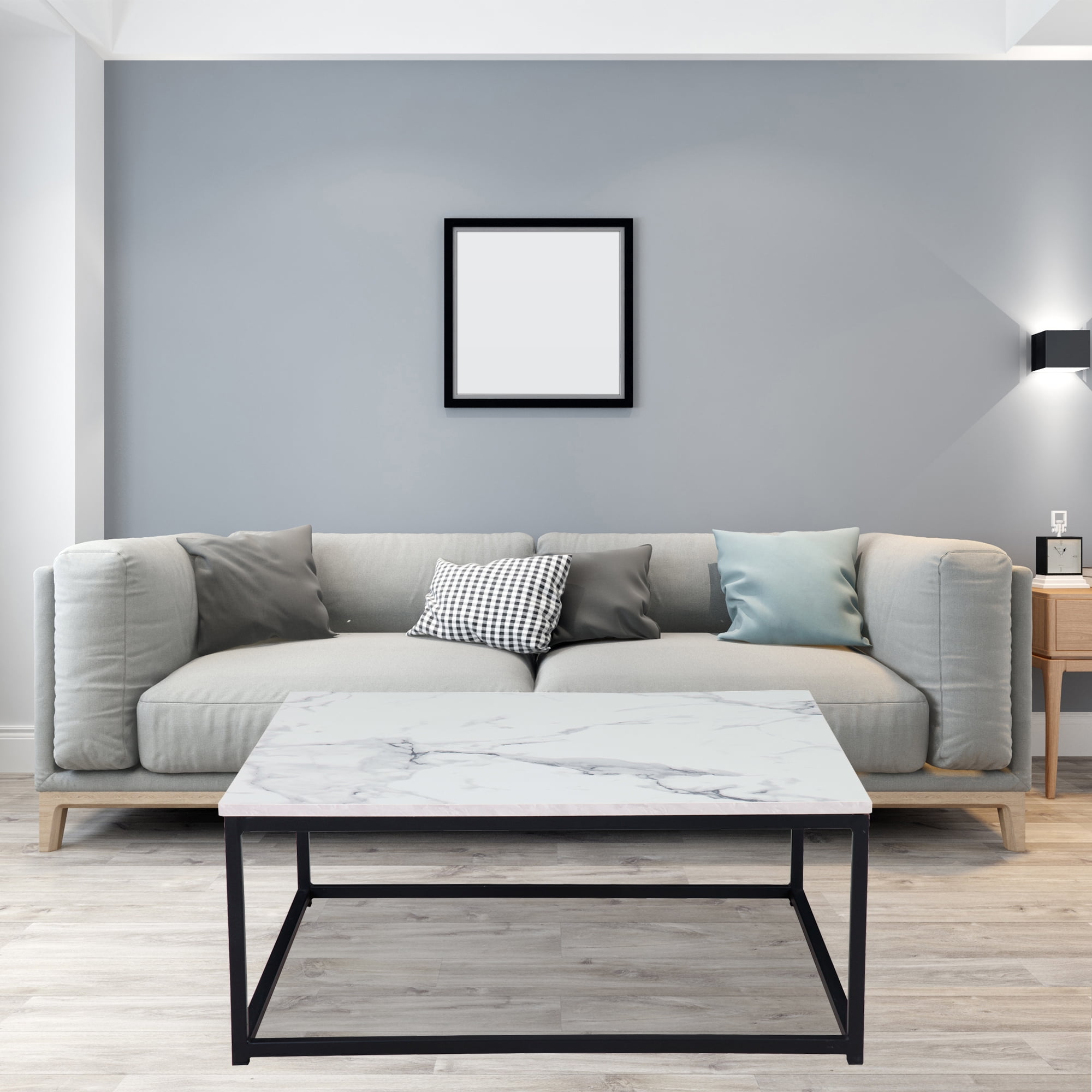 Kadyn Coffee Table, Square MDF Coffee Table for Kitchen, Restaurant, Sofa Center Table for Living Room, White Kadyn Coffee Table, Square MDF Coffee Table for Kitchen, Restaurant, Sofa Center Table for Living Room, White