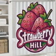 thumbnail image 6 of Awypu Durable and Washable Strawberry Hill 240 Waterproof Shower Curtain, Multiple Sizes White, 6 of 7