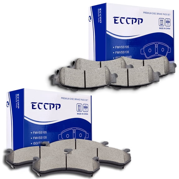 ECCPP 8PCS Ceramic Brake Pads Fits 2000 for Chevy Tahoe 5.7L 1999-2004 for Chevy Silverado 1500 5.3L Front Rear Left and Right