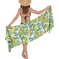 thumbnail image 4 of HAPPY BAY Women's Swimsuit Bikini Beach Short Sarong for women Cover up Pareo Wrap swimwear One Size Short Beige, Floral, 4 of 5