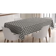 thumbnail image 1 of Retro Tablecloth, Geometric Hexagonal Minimalist Octagonal Abstract Grid Hipster Urban Illustration, Rectangle Satin Table Cover for Dining Room and Kitchen, 60" X 90", Black Ivory, by Ambesonne, 1 of 2