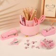 thumbnail image 2 of Juego de accesorios de escritorio SKYDUE Pink, 10 piezas con soporte giratorio para bolígrafos, 2 of 9