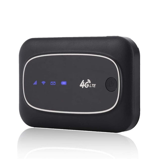 Enrutador Móvil Portátil Hotspot WiFi Mini 4G Negro con Pantalla LED de 4 Colores