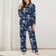 thumbnail image 2 of Fotbe Dragon Conjunto de Pijama de Manga Larga para Mujer con Estampado, Ropa de Dormir de 2 Piezas, Conjunto de Casa Suave y Cómodo con Bolsillos-Medium, 2 of 7