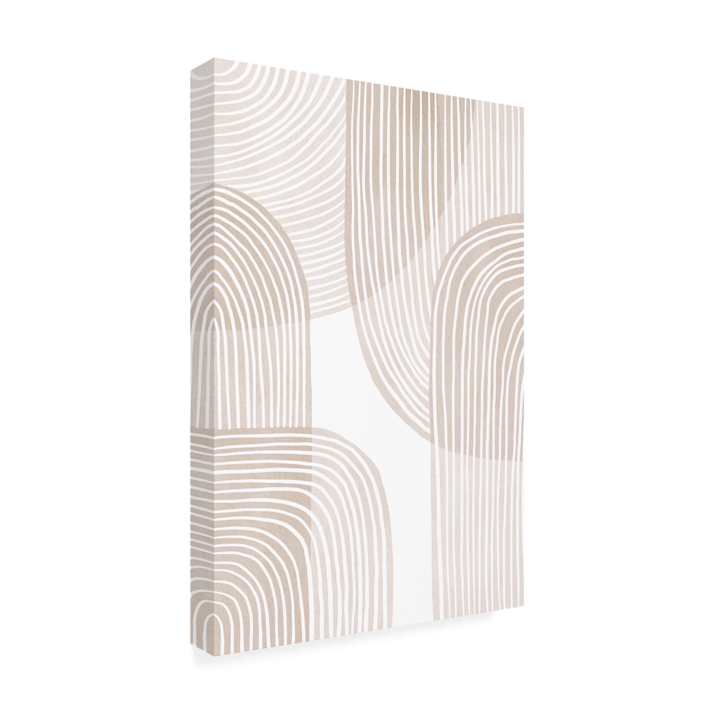 Melloi Art Prints 'Abstract Beige Line Art' Canvas Art
