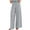Grey, variant on Women's Elastic Drawstring Waist Pants, Solid Color Casual Lounge Pants, Soft Wide Leg Loungewear for Home, Daily Wear, Relaxed Outfits and Comfort Grey M