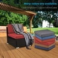 thumbnail image 5 of SUNCROWN 12 Piece Outdoor Patio Cushion Covers Replacement, Outdoor Cushion Slipcovers(6 Seat Covers and 6 Back Covers) with Zipper for Outdoor Furniture, Patio Sofa Couch(Red), 5 of 7