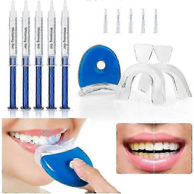 Teeth Whitening Kit 53ml Whitening Gel with Professional LED Light Reduce Sensitive Teeth Whitening Kit Remove Stains Whiten Teeth Quick Resultsing