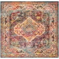 thumbnail image 2 of SAFAVIEH Crystal Jampa Oriental Area Rug, Teal/Rose, 7' x 7' Square, 2 of 8