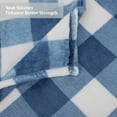 thumbnail image 5 of PiccoCasa Flannel Fleece Blanket Sofa Blankets for Couch Sofa, Blue and White King/90"x102", 5 of 8