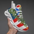 thumbnail image 3 of Puerto Rico Feliz Navidad Shoes Trail Running Shoe Non-Slip Breathable Comfortable Sneakers white Size 13, 3 of 7