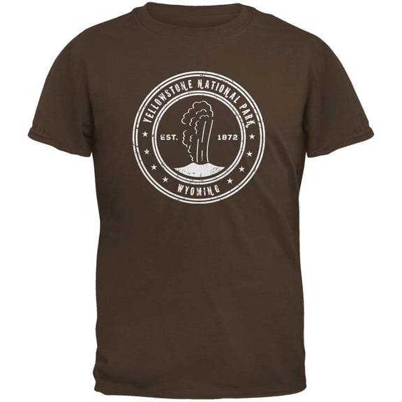 Yellowstone National Park Brown Youth T-Shirt - Youth Medium