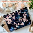 thumbnail image 5 of Makeup Bag Small Toilet Cosmetic Bags Travel Makeup Case Waterproof for Women Girls 6.7X9.45inches - Gorgeous Petal - Perfect Apricot Blooms, 5 of 7