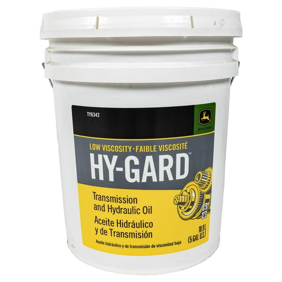 John Deere Low Viscosity Hy-Gard Transmission and Hydraulic Oil 5 Gallon Bucket TY6342