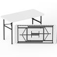thumbnail image 6 of HaiCube 4 Ft White Plastic Folding Table, Portable Long Foldable Table for Indoor/Outdoor Events, Picnics, Camping, Parties & Trade Shows, 6 of 8
