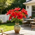thumbnail image 6 of Faux Silk Hibiscus Flowers Artificial Tropical Flower Stems Table Centerpiece for Vase Wedding Home Decor 2-Pack Red, 6 of 7