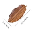 thumbnail image 3 of JHyouerji Leaf Edge Wooden Serving Tray,9x4in Wooden Tray for Living Room Coffee Table Snack Fruit Storage Organization, 3 of 8
