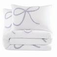 thumbnail image 6 of Truly Soft Textured Bow-Embroidered White and Lavender 3-Piece King Comforter Set, OEKO-TEX Certified, 6 of 8