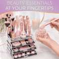 thumbnail image 4 of Brookstone Acrylic Makeup Organizer with Drawers, Vanity Cosmetic Display Holder, Clear Makeup Storage, 4 of 7