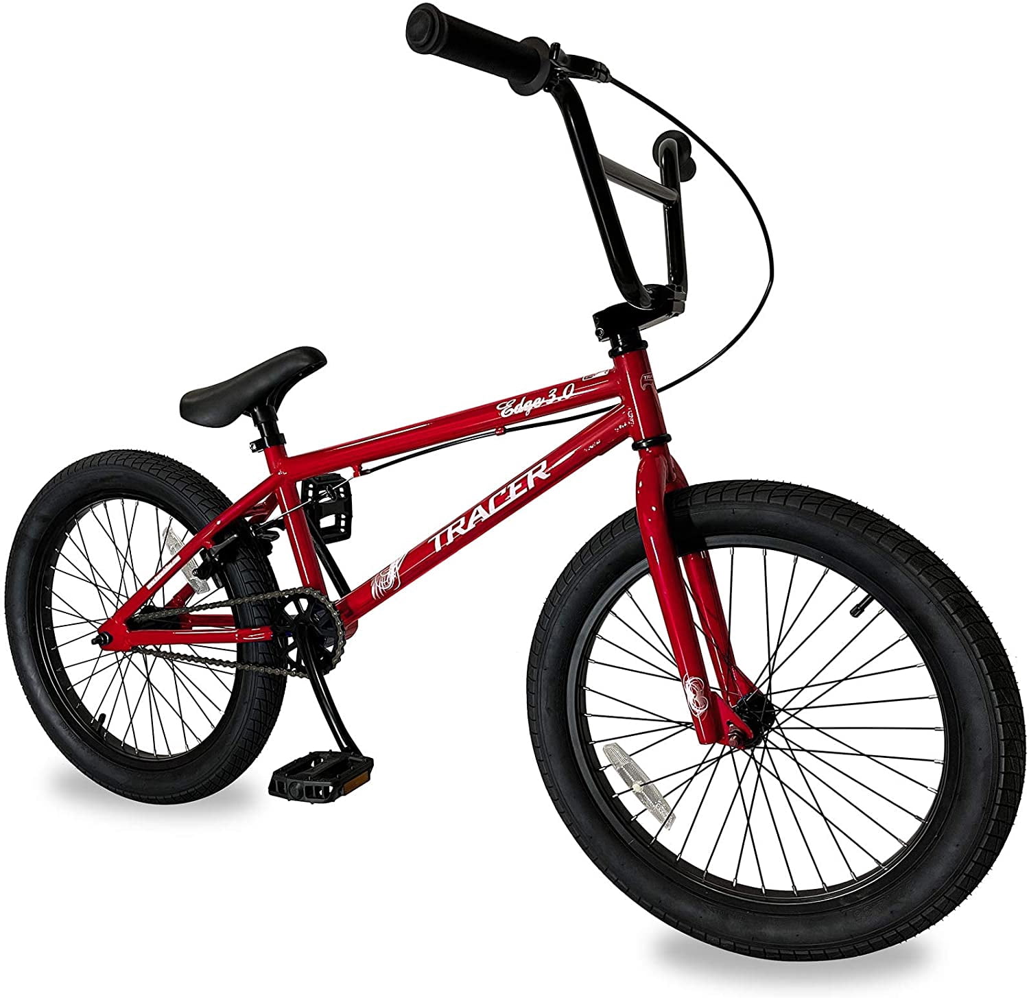 WonderWheels 20" BMX Steel Frame V-Brake One Piece Crank Alloy Rims 36H - Red