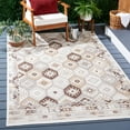 thumbnail image 2 of SAFAVIEH Sunrise Lara Geometric Reversible Indoor/Outdoor Area Rug, Ivory/Beige Brown, 4' x 5'7", 2 of 8
