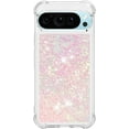 thumbnail image 2 of Case for Google Pixel 9 Case Glitter Cute Luxury Love Liquid Quicksand Clear Soft TPU Girls Women Stylish Bumper Shockproof Protective Cover for Google Pixel 9 / Pixel 9 Pro Pink YB, 2 of 14